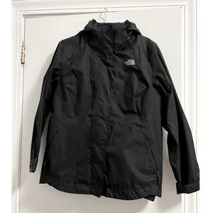 Womens Triclimate jacket - black with faux fur lining